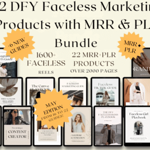 22 DFY Faceless Marketing Products with MRR & PLR