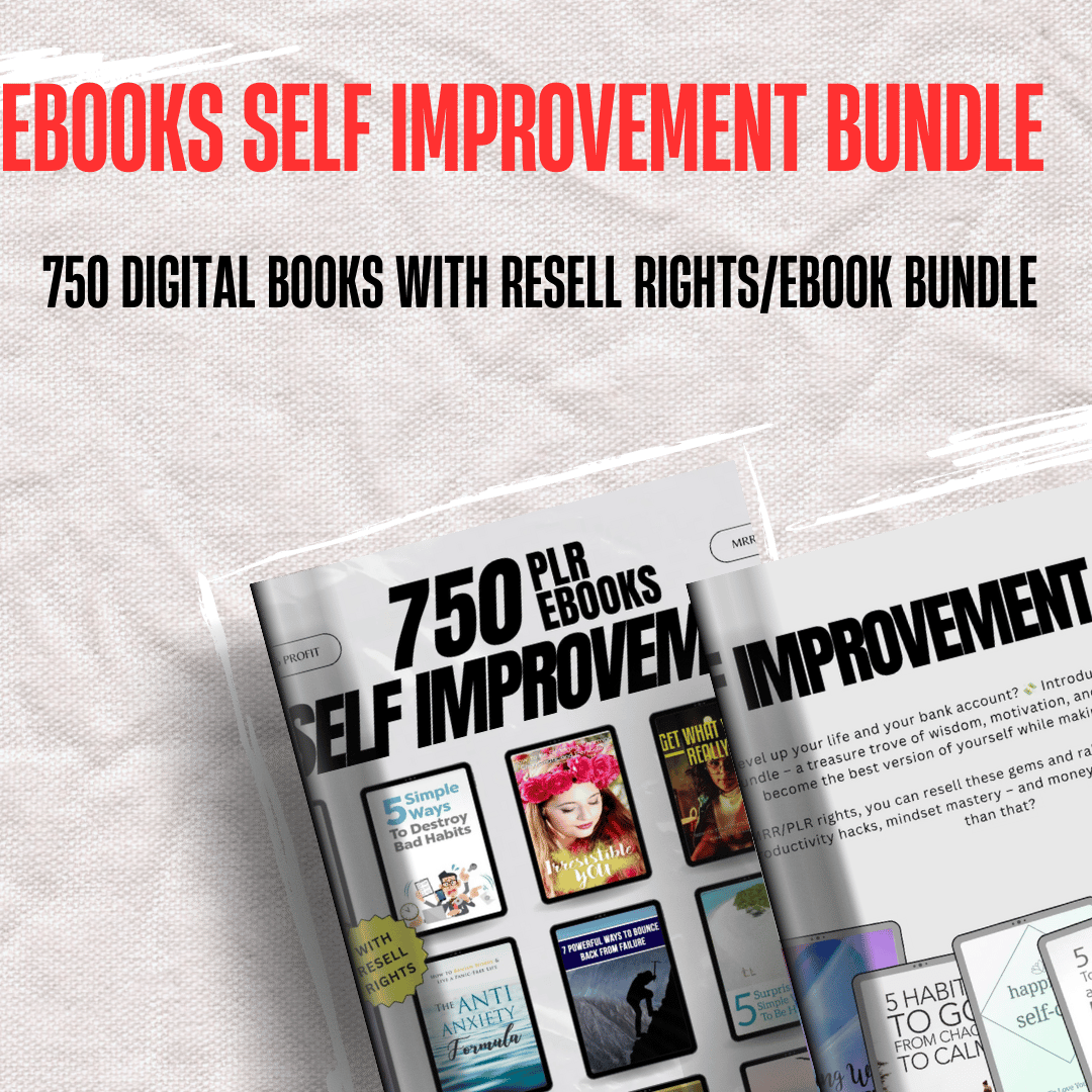 Self-Improvement eBooks Bundle – 750 Motivational Titles With PLR & MRR